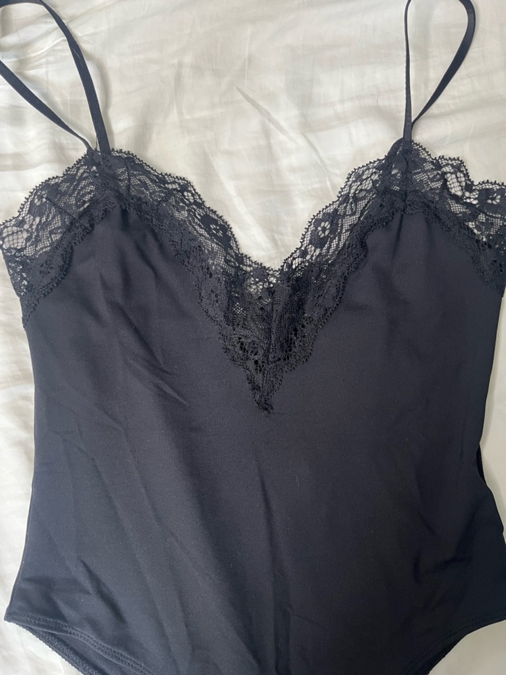 Zara Black Lace Cami Bodysuit- Size S - Picture 2 of 3